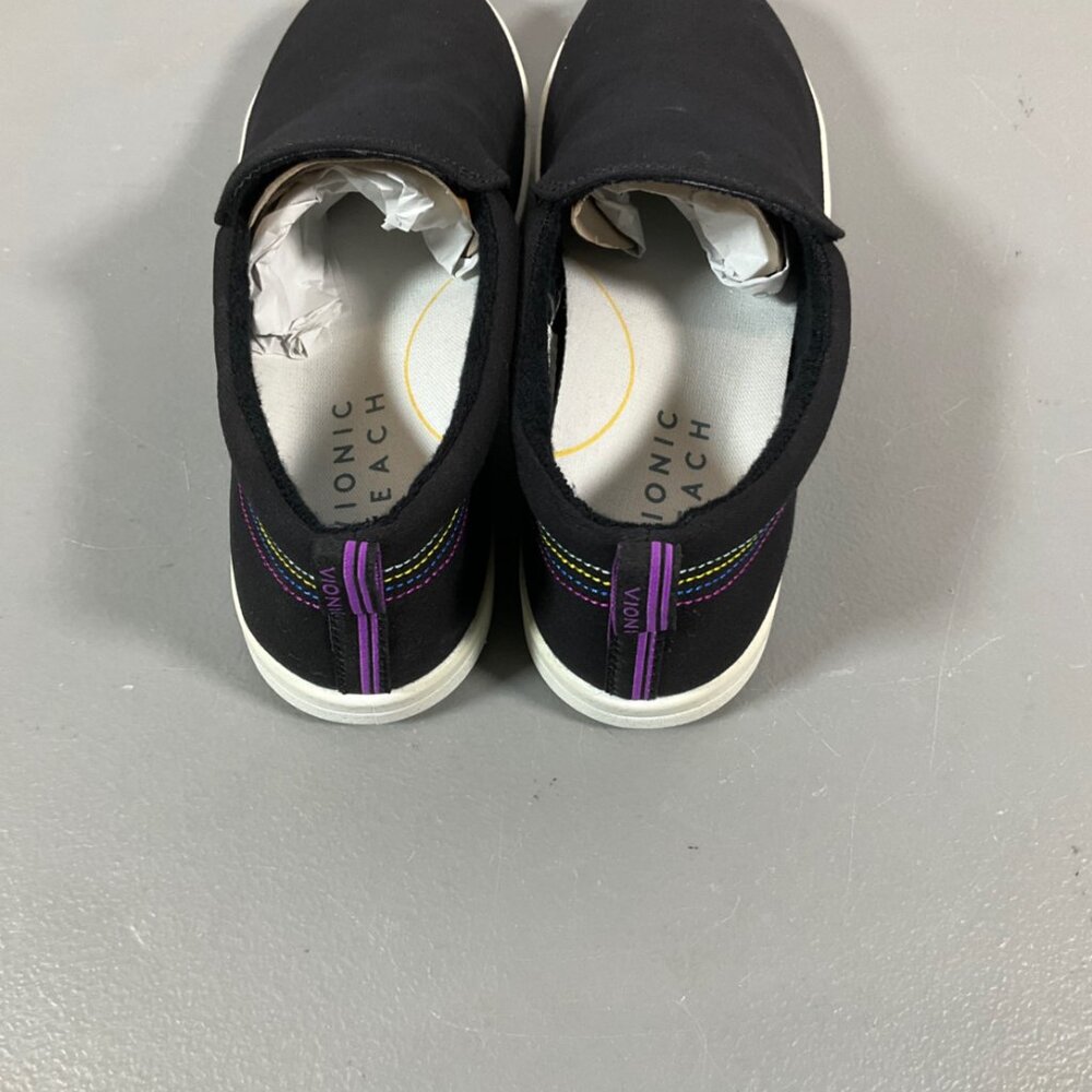 Vionic Beach Womens Marshall Black Canvas Laceless Slip-on Sneakers Women’s Size - Picture 8 of 13